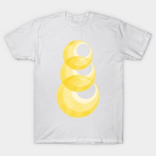 Miminalist Golden Circles Abstract T-Shirt